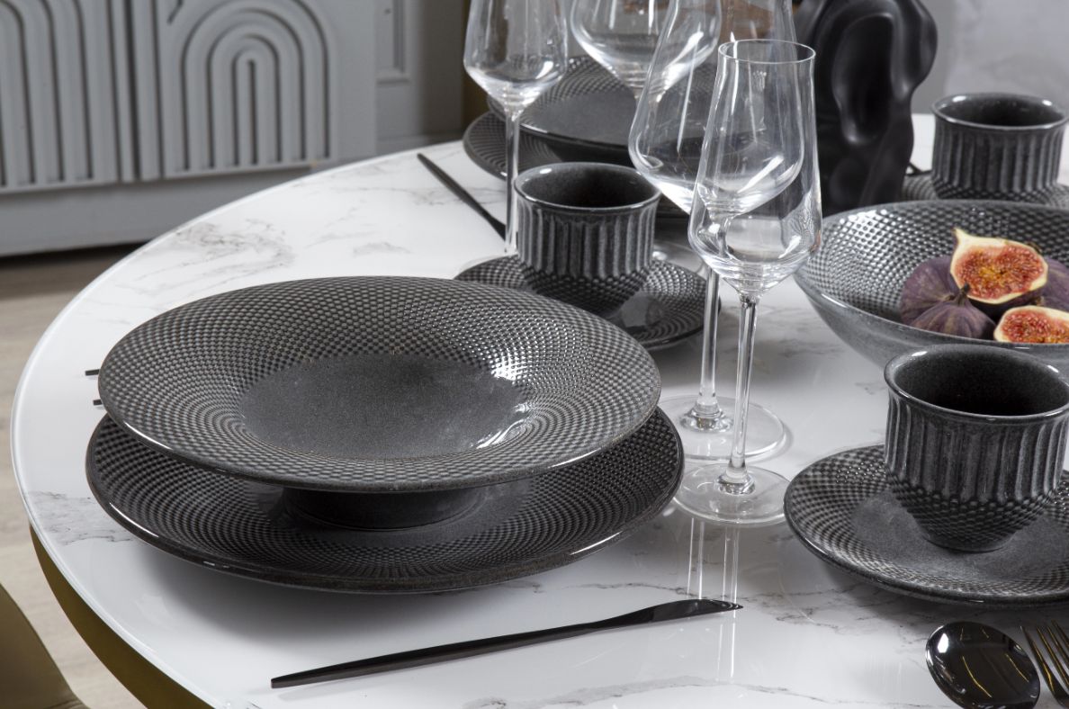 Тарелка глубокая Panio антрацит 3